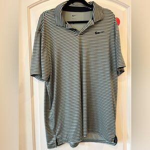 Nike Dri-Fit Striped Polo Size Large